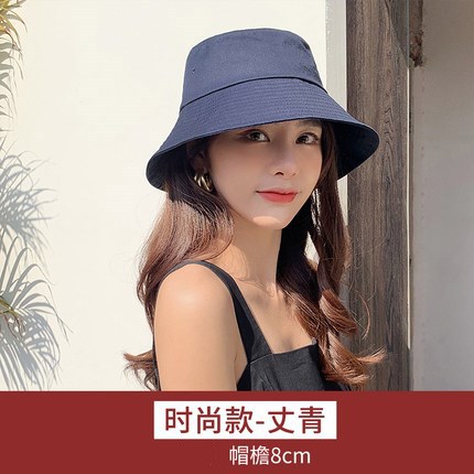 [Internet Hot] Black Fisherman Hat Female Spring Summer Korean Style Versatile Japanese Sun Protection Sun Hat Male Bucket Hat Tide