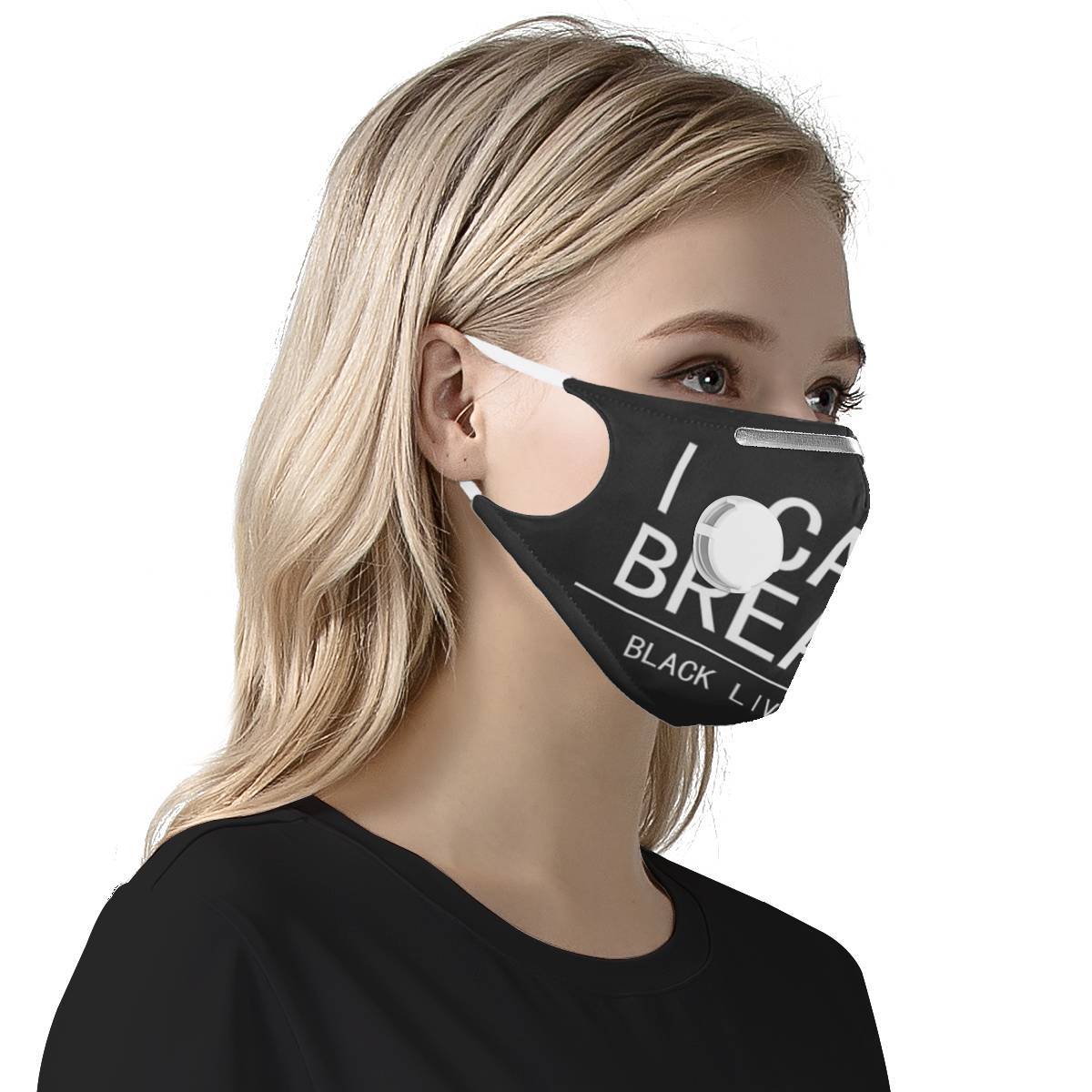 i cant breahte骑行运动吸气阀口罩定制跨境black lives matter