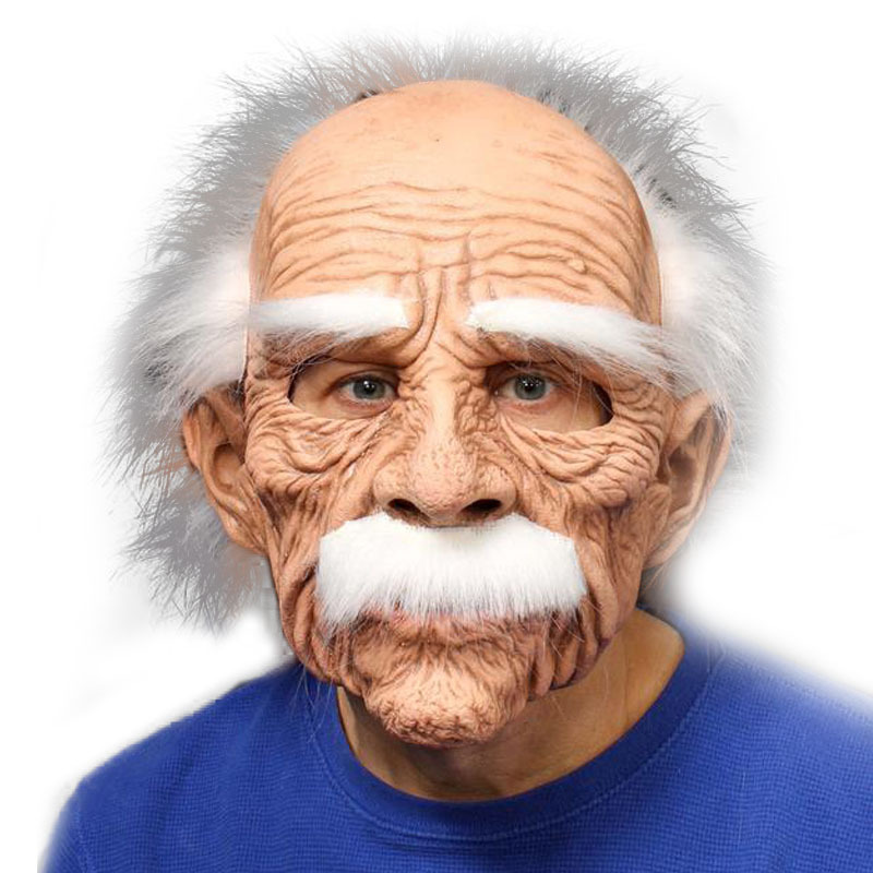 亚马逊独立站跨境爆款老人面具老爷爷头套道具可接定制