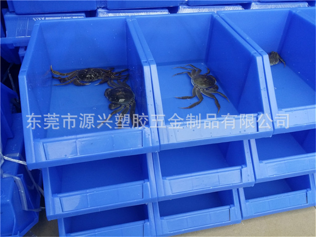 低价批发螃蟹养殖塑料盒 室内货架斜口养蟹箱子 全新料pe环保材质
