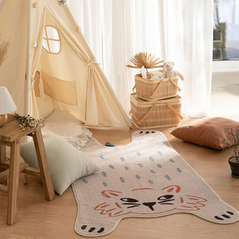 Cartoon Carpet Bedroom Bedside Blanket Cartoon Cat Floor Mat Household Thick Lambskin Absorbent Non-Slip Feet