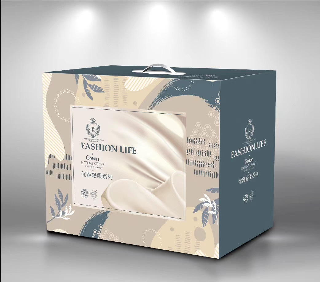 现货家纺包装彩盒蚕丝被纸盒羽绒被礼物盒方型瓦楞包装箱可加logo