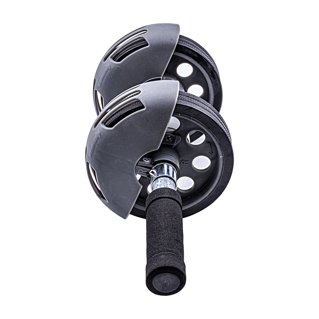 家用回弹健腹轮 室内初学者双轮自动刹车收腹轮 男女专用健身器材