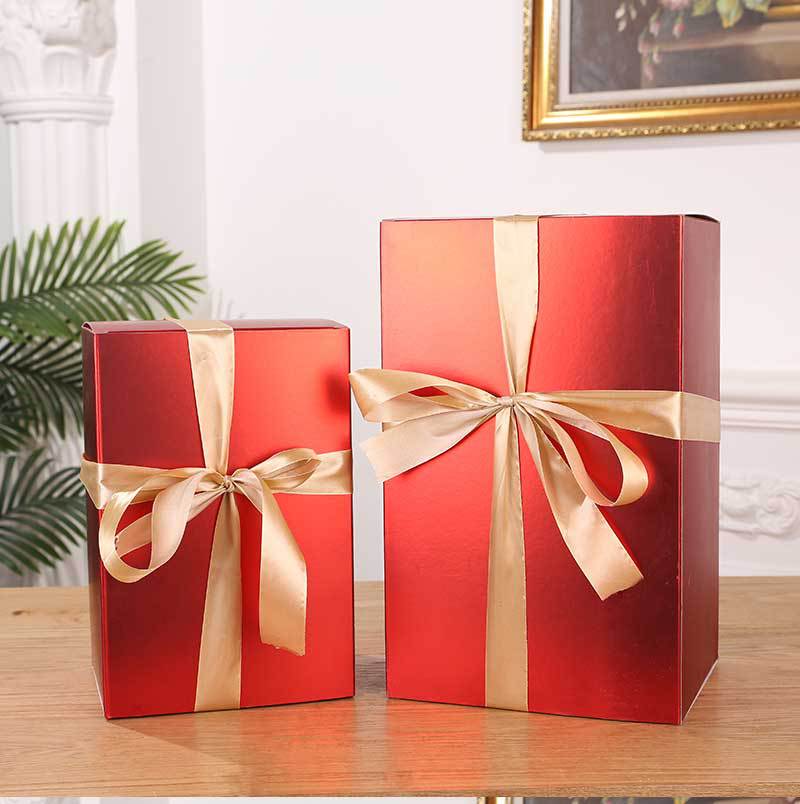 圣诞节礼物盒3件套7件套礼品盒子商场橱窗布置堆头摆件装饰品纸盒
