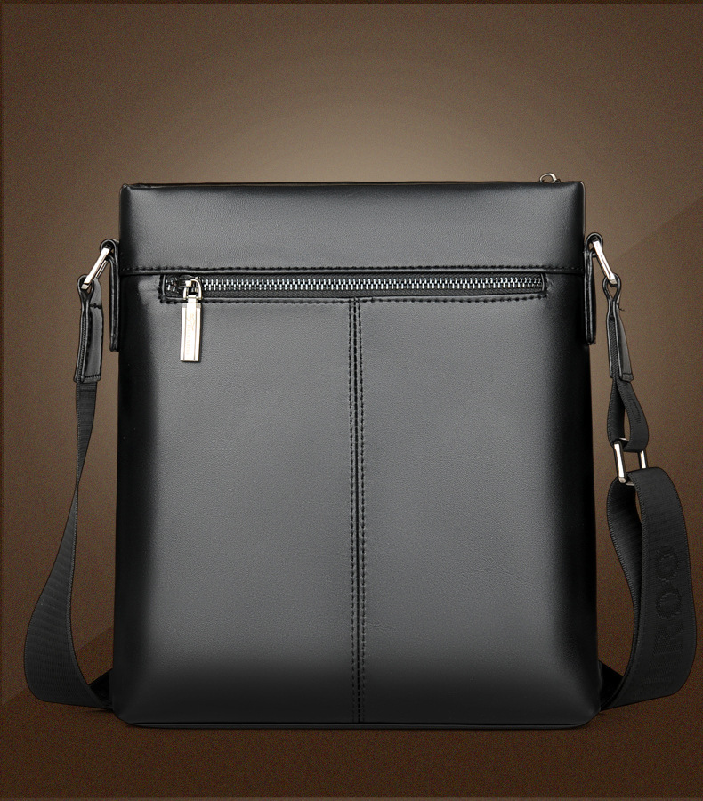袋鼠男士商务真皮单肩包时尚休闲斜挎包包 男士皮包跨境新款代发