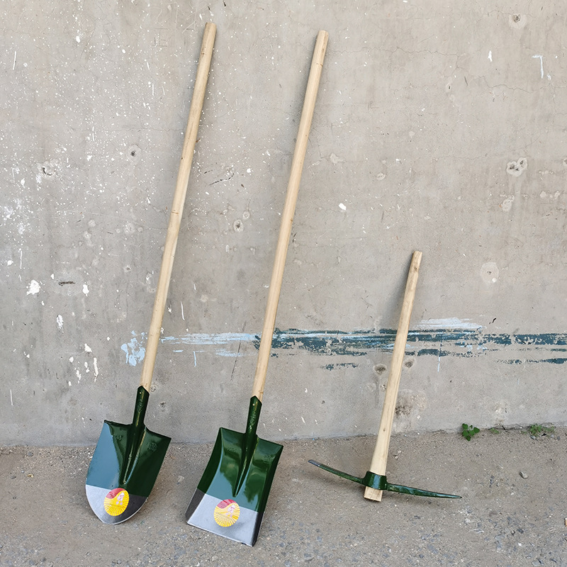 槐木柄 钢锹 钢镐 防汛抢险救援工具 大铁锹大铁镐储备工具批发