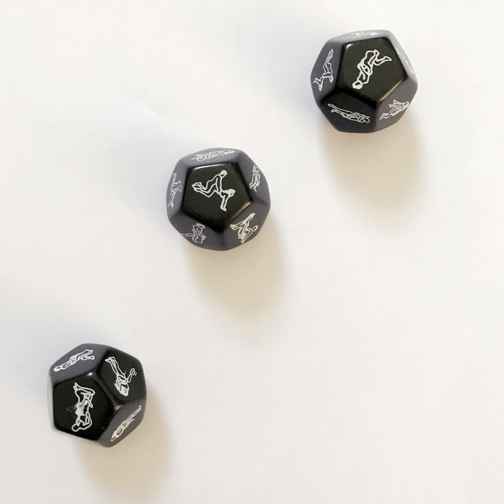 白色12面情趣骰子动作姿势色子骰子娱乐挑逗性用品夫妻调情玩具