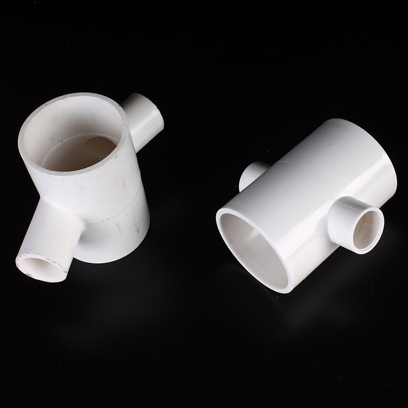 pvc变径异径四通 加厚排水下水管件pvc配件45度斜四通厂家