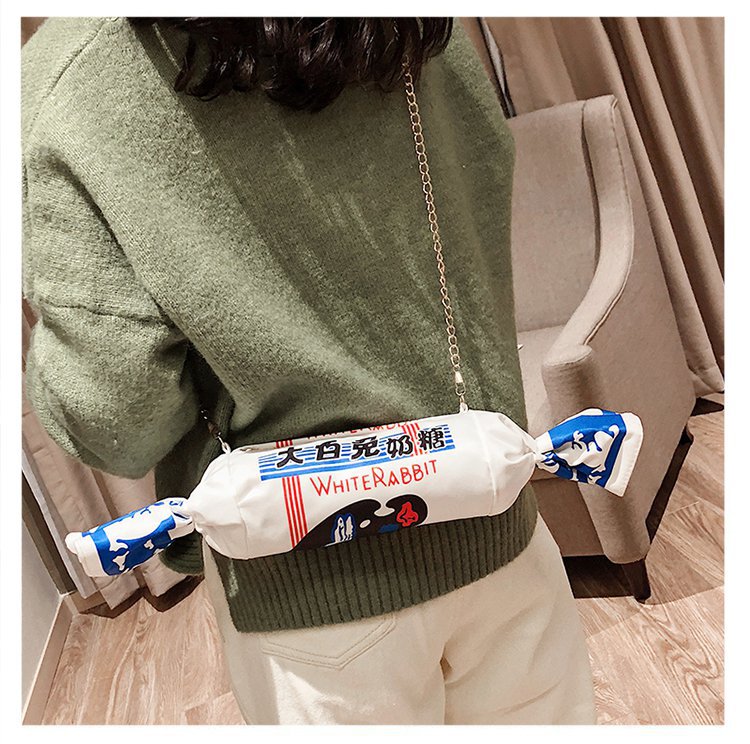 洋气帆布大白兔奶糖新款包包女2022新款创意个性时尚单肩包斜挎包