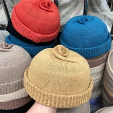 韩国春季新款馒头帽揪揪帽棉线针织帽甜美可爱女帽街头逛街瓜皮帽