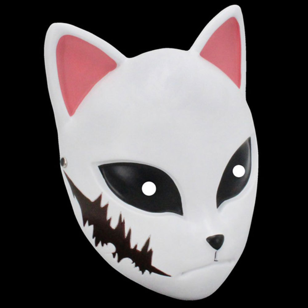 鬼灭之刃面具炭治郎锖兔真菰蝴蝶忍狐狸面罩万圣节道具halloween