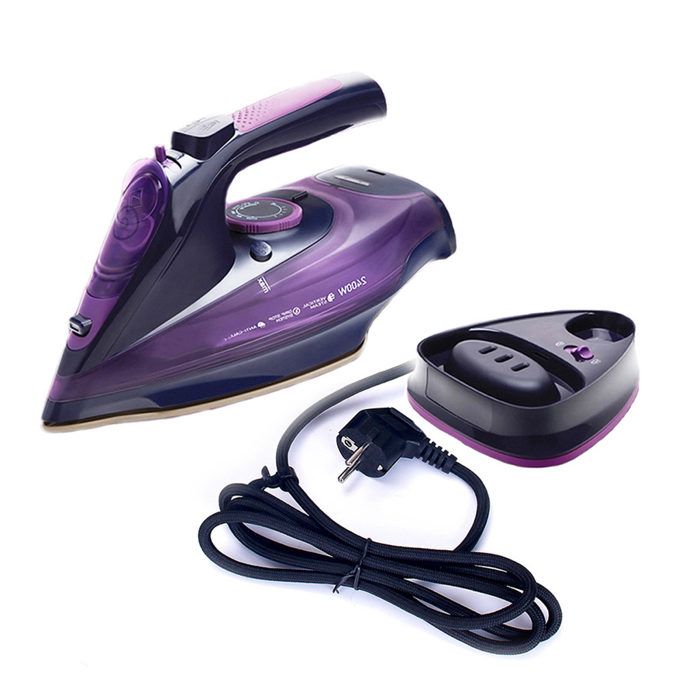 Handheld Electric Iron Portable Steam Iron Ironing Clothes Pressing Machines Wireless with Seat Spray Electric Iron