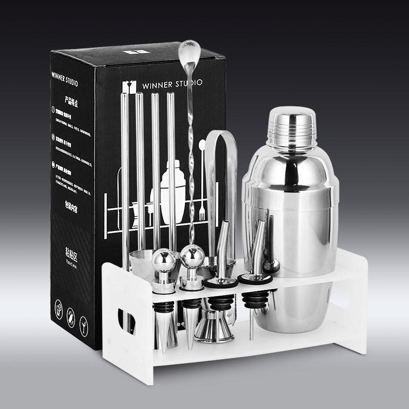 调酒器套装新款酒吧用具奶茶摇壶不锈钢基酒雪克杯鸡尾酒杯雪克器