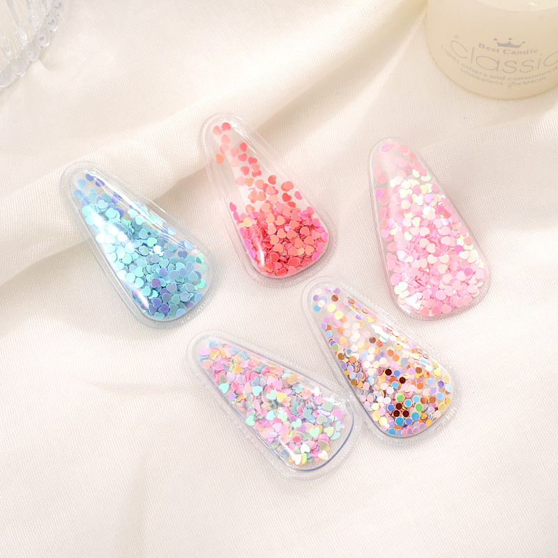 韩式流沙发饰配件ins网红可爱宝宝刘海夹透明pvc少女边夹彩色发卡