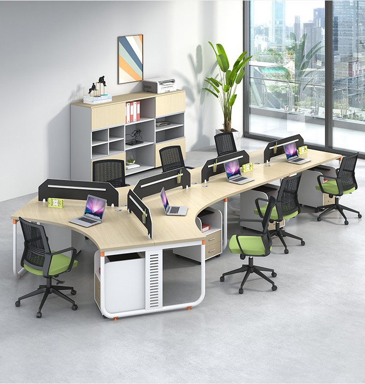 办公桌简约现代职员桌椅组合屏风6/8人位办公家具员工电脑桌厂家