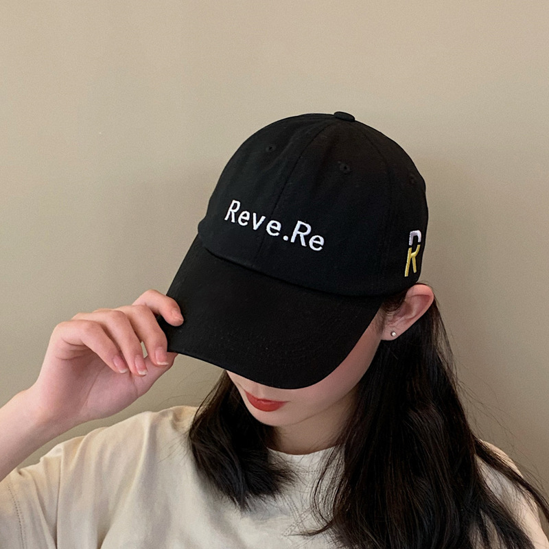 棒球帽女韩版休闲百搭潮牌黑色鸭舌帽子男情侣出游户外遮阳防晒帽