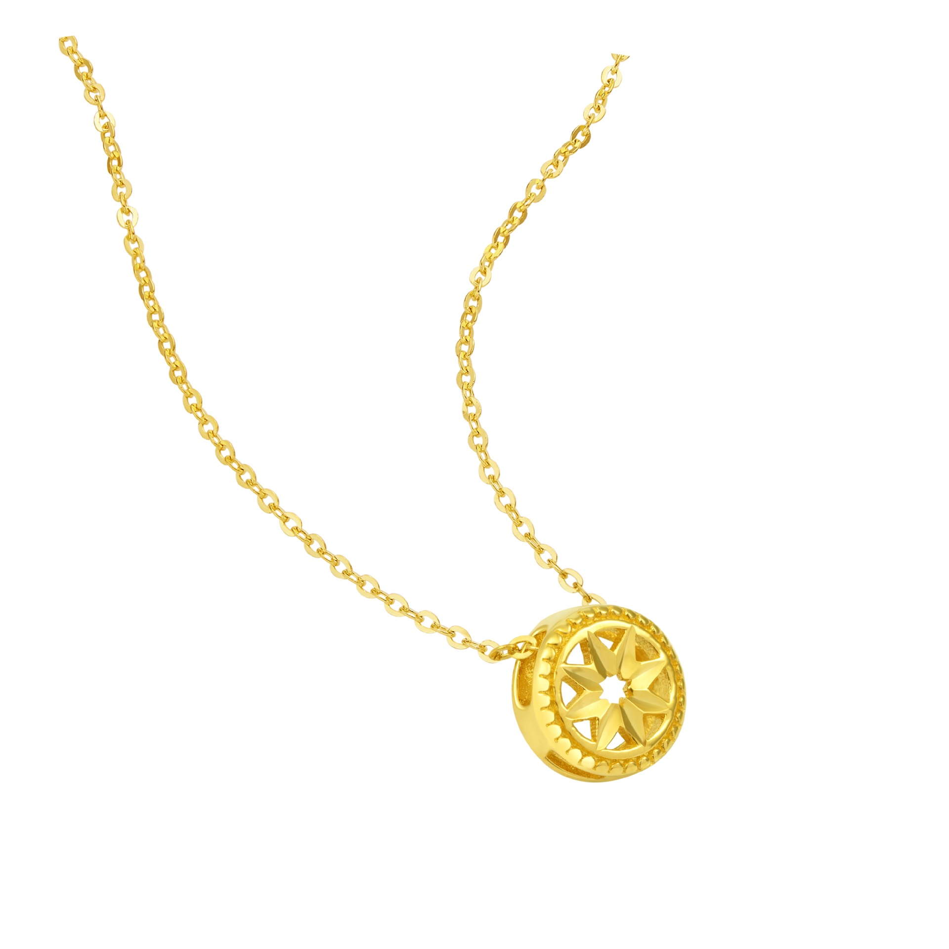 金品珠宝 5g足金999黄金项链女简约细锁骨链吊坠深圳水贝首饰定制