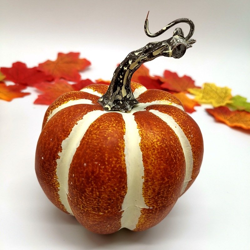 跨进电商仿真南瓜模型大号南瓜画色南瓜 万圣节泡沫彩色南瓜