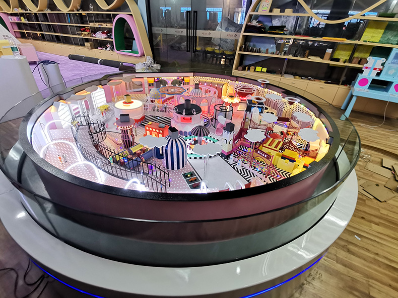 游乐场模型定制加工 带灯佛山大卡拉游乐圆区域展示模型沙盘销售