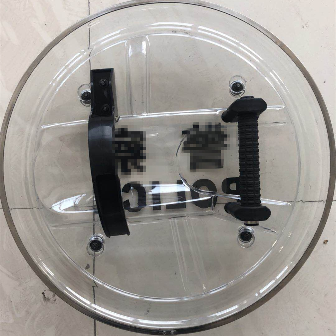 pc透明法式防暴盾牌港式圆盾牌保安战术多功能包边防护组合盾牌