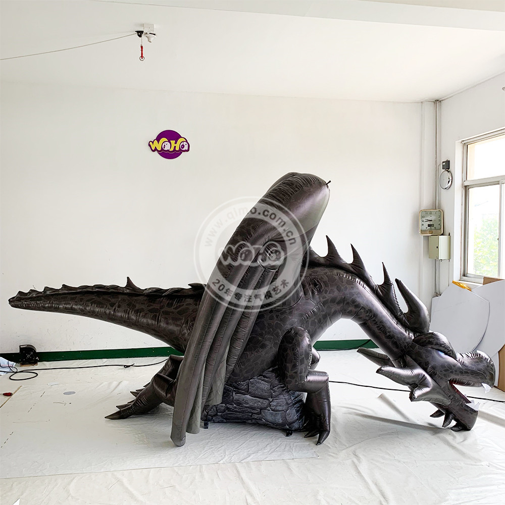 充气飞龙气模 酒吧夜店充气黑龙道具 威亚表演充气龙道具-阿里巴巴