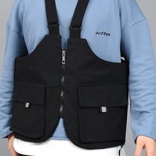 INS潮流合伙人明星同款胸包挎包背带机能战术马甲工装多口袋