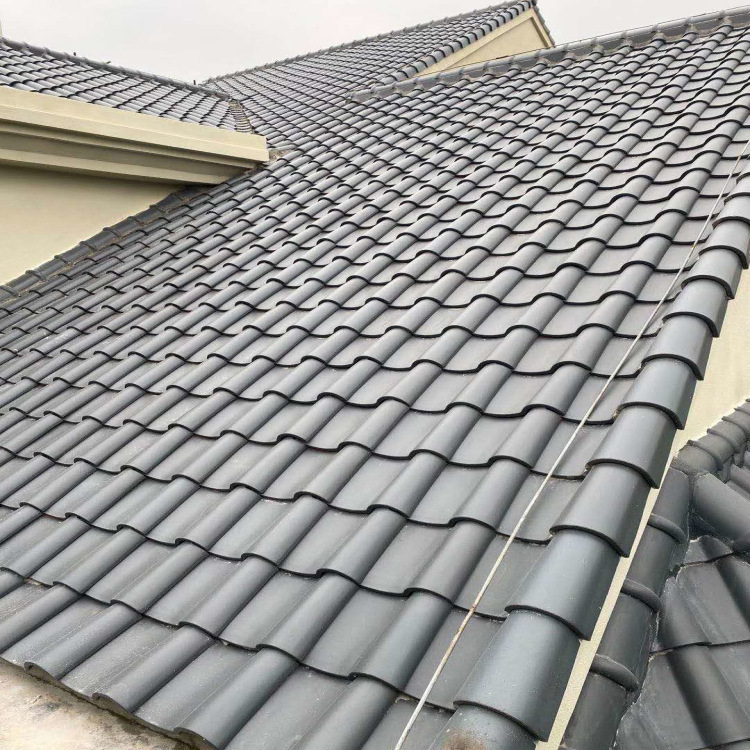宜兴蓝灰陶瓷瓦400*300房顶瓦彩色屋面瓷瓦大红色西瓦琉璃屋面瓦