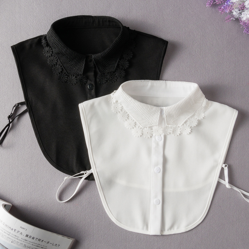 百搭雪纺衬衫假领子女士衣服打底领子毛衣装饰领白衬衫假衣领韩版