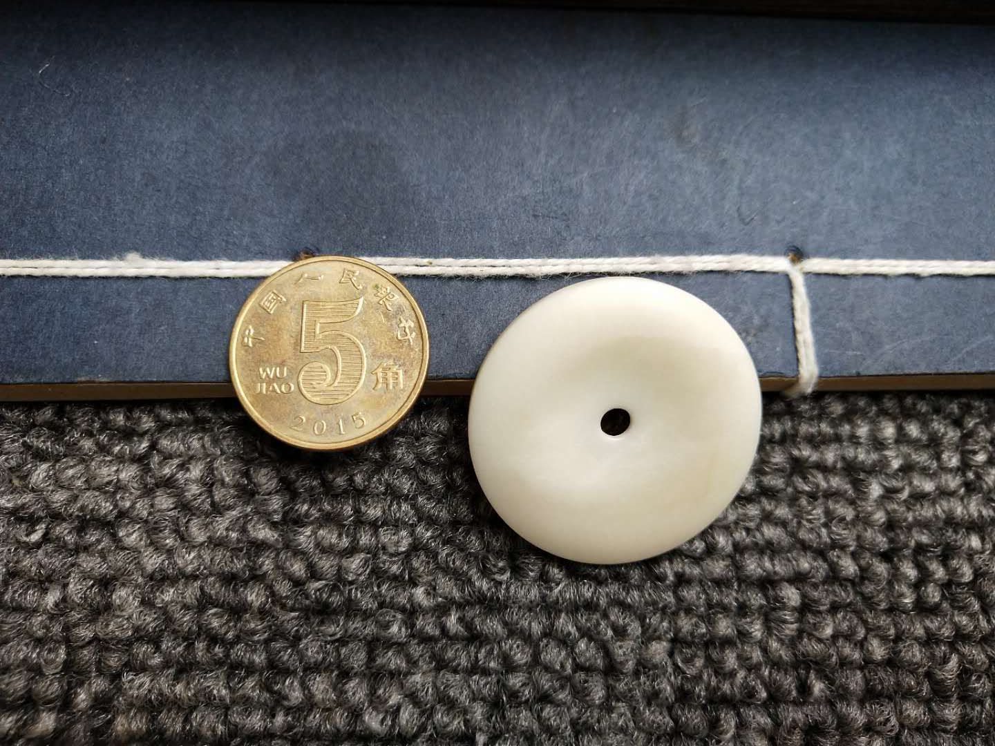 天然象牙果雕刻平安扣面包圈吊坠diy背云文玩佛珠散珠配饰配件