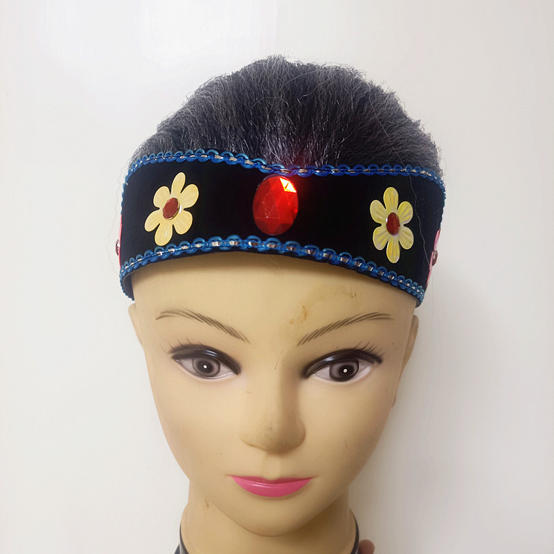 戏剧舞台表演道具老太婆假媒婆头套老太太假发头套帽子头饰