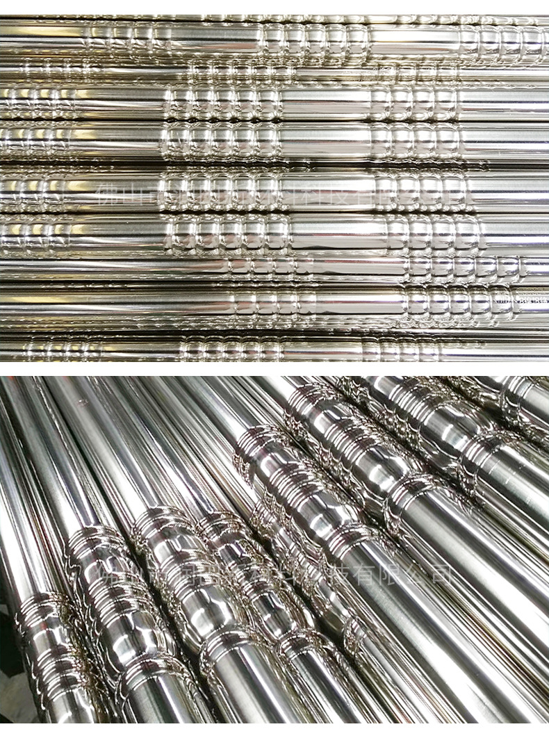 厂家批发304不锈钢压花管竹节花不锈钢管加工201楼梯扶手装饰管