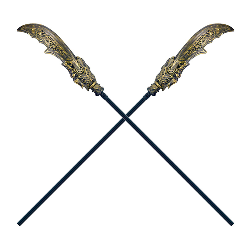 万圣节cosplay武器道具塑料关公大刀 化装舞会表演配件塑料大刀