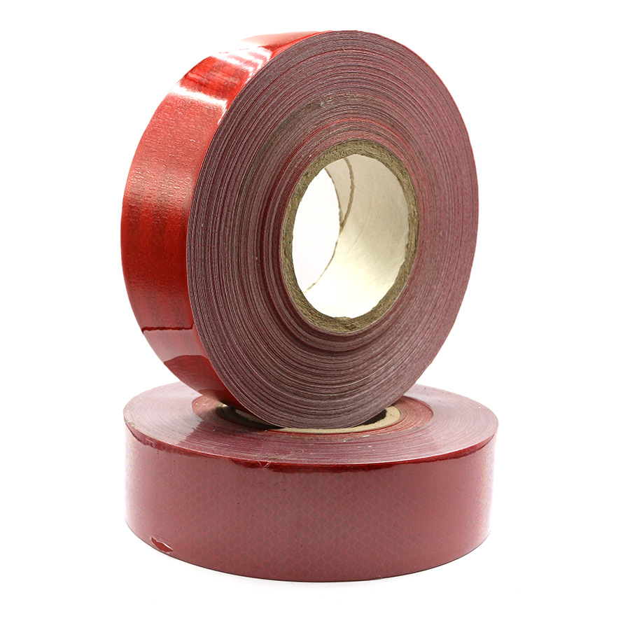 50mm*50y红色反光纸安全 pet反光膜警示胶带交通警戒地贴标识划线