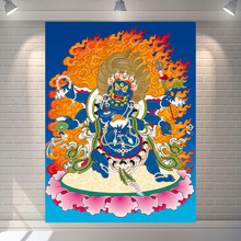 跨境热卖印度佛像唐卡挂布壁画宗教佛像藏族文明背景布民族风挂毯