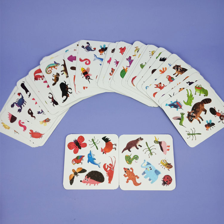4683儿童疯狂对对对配对卡片桌游思维训练游戏卡片动物卡片对对碰
