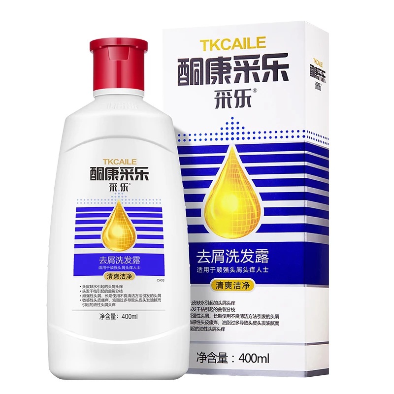 采乐酮康控油去屑洗发水止痒洗发露清爽型400ml(控油去屑止痒)