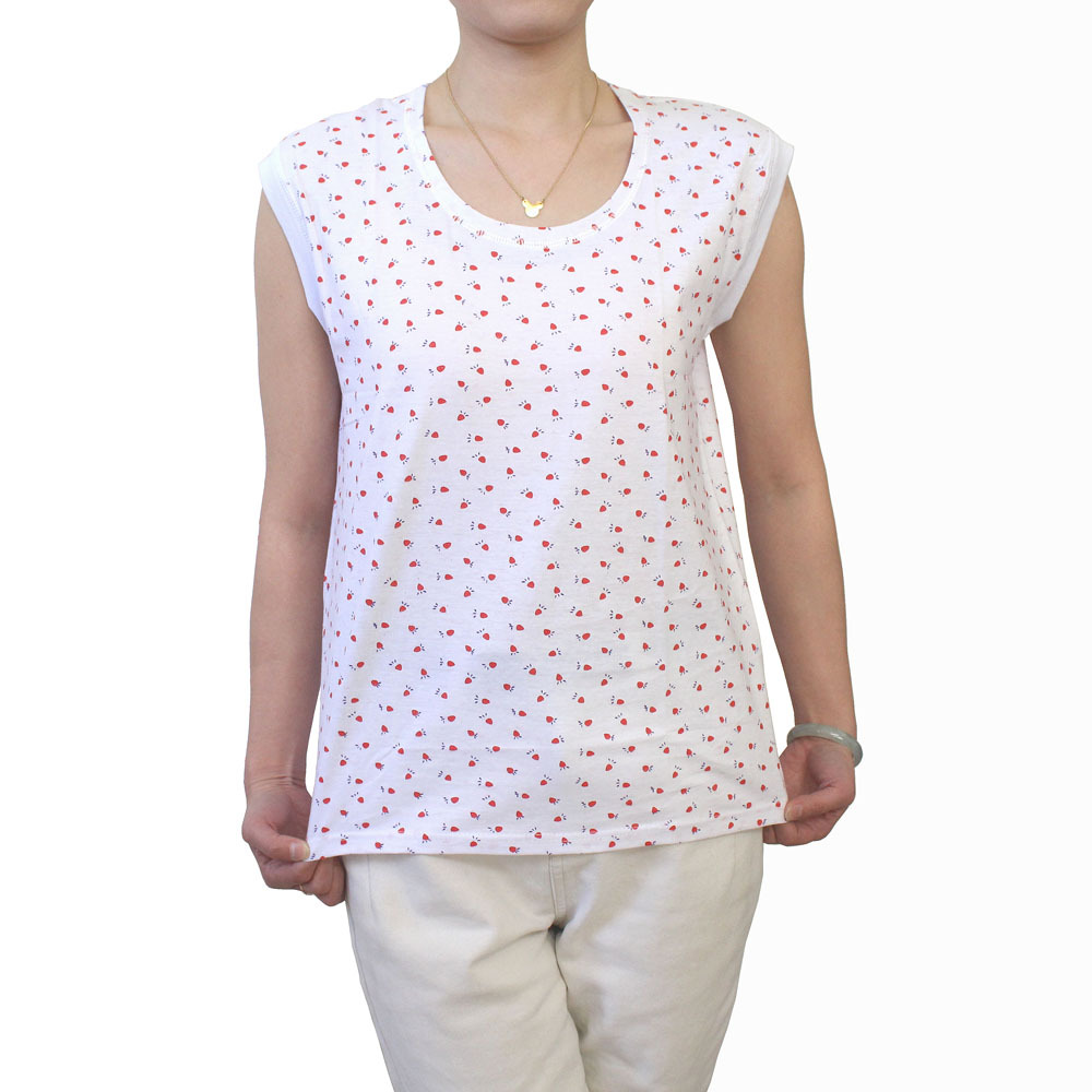 中老年女士无袖背心全棉老婆衫妈妈奶奶纯棉宽肩背心【螺纹口款】