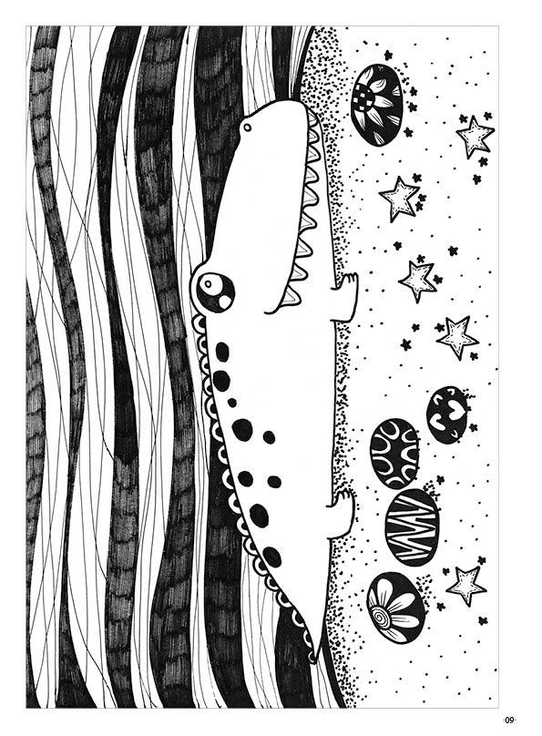 儿童线描画教材零基础少儿美术培训创意装饰画技法绘画入门教程