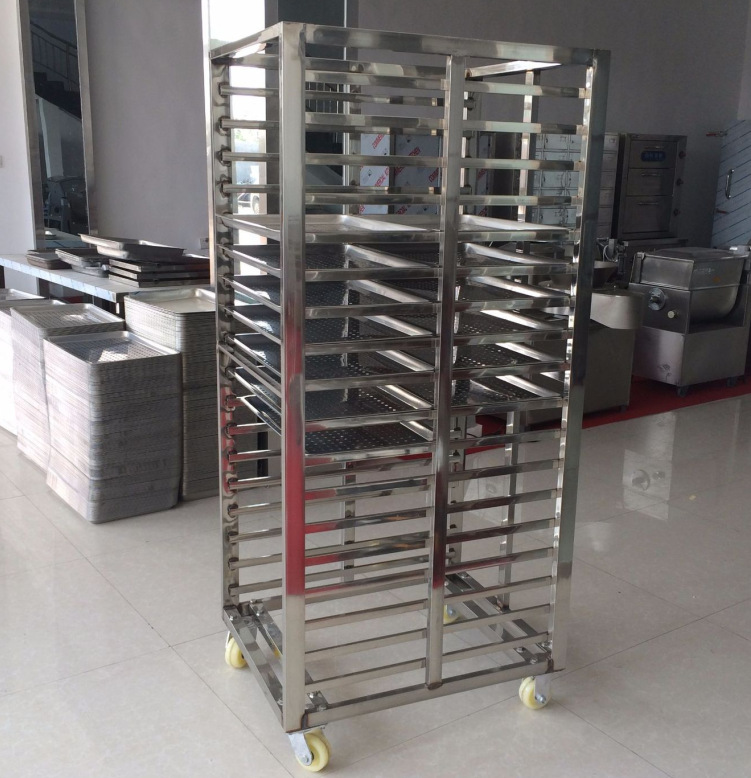 批发蒸房配套小推车不锈钢馒头层架车药材烘干层架冷冻周转车