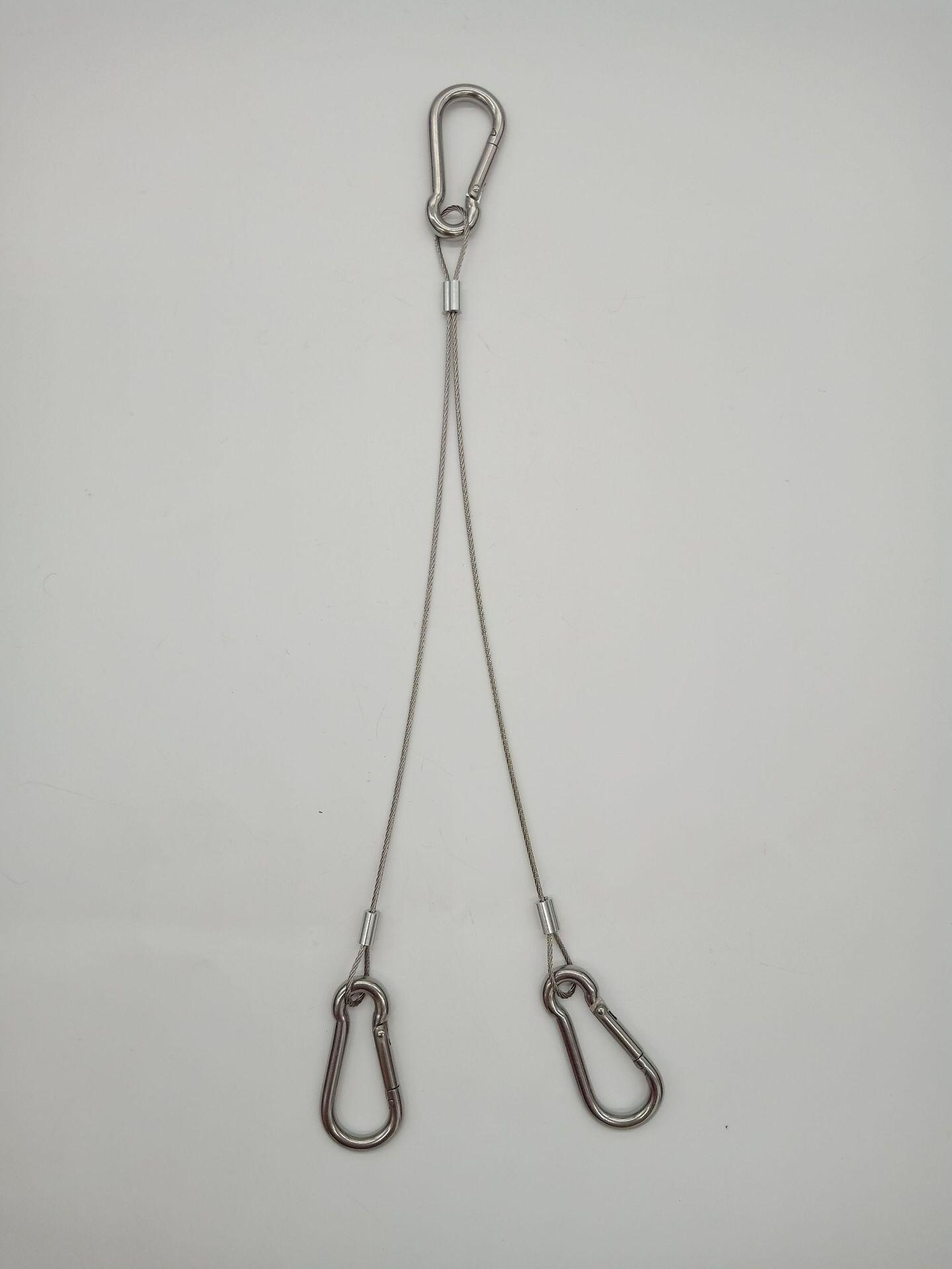 灯具电器设备不锈钢钢丝绳带挂钩安全吊绳防护绳组装吊生产线销售