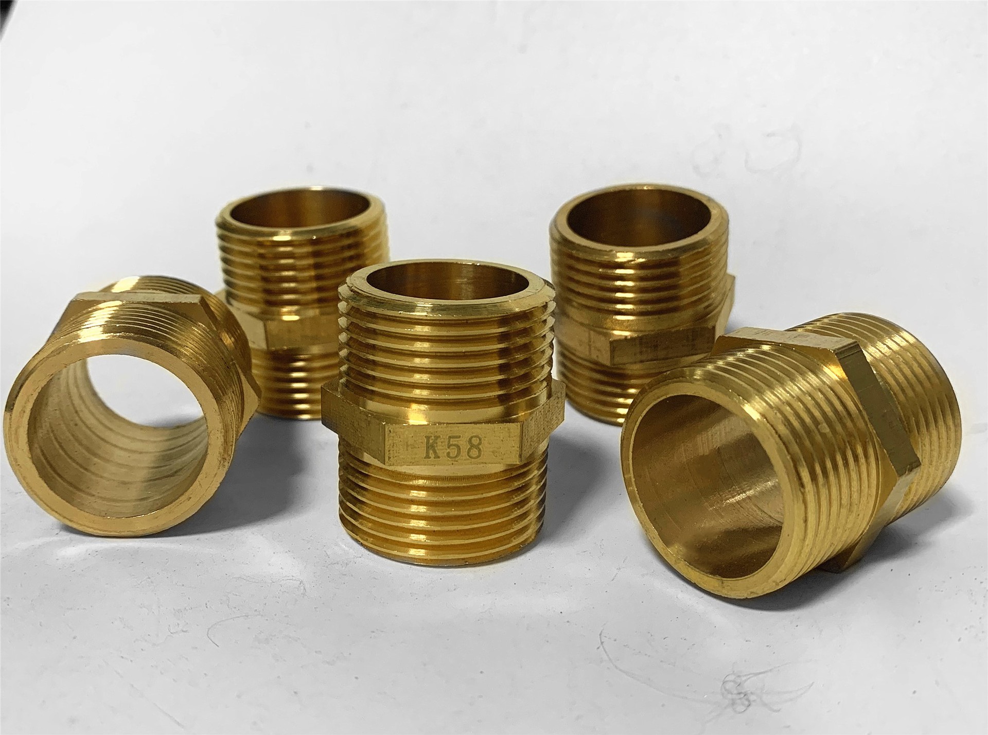 厂家直销水管水暖接头配件凯杰精品管件黄铜对丝1寸kj-8102