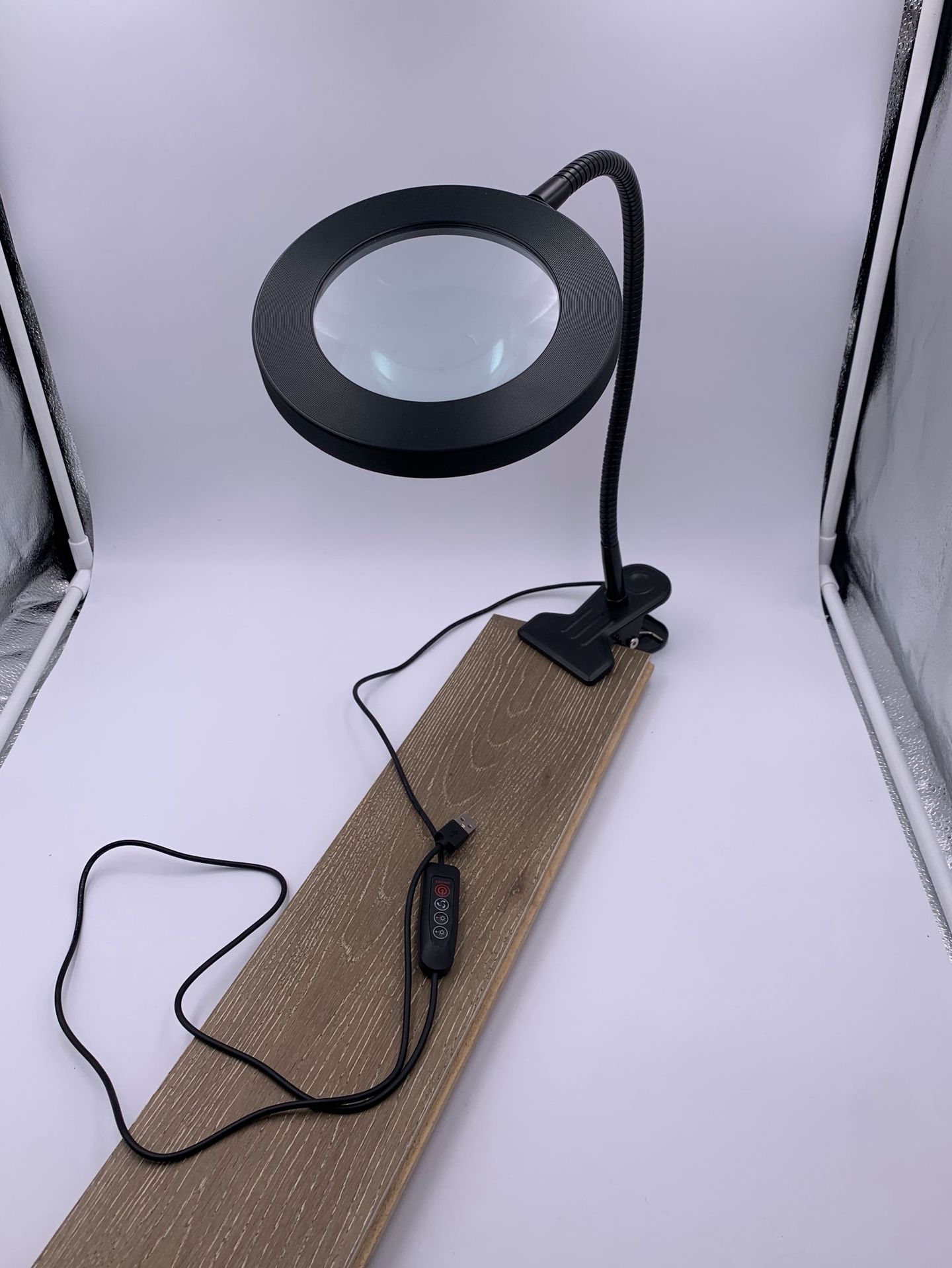 夹式台式软管阅读照明放大镜