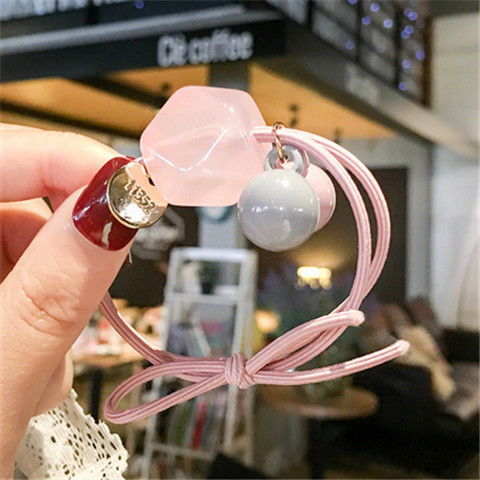 Ins South Korea Dongdaemun Internet Celebrity Hair Band for Girls Hairband Fashion Minimalist Candy Color Elastic Band Hair Rope Headdress Women