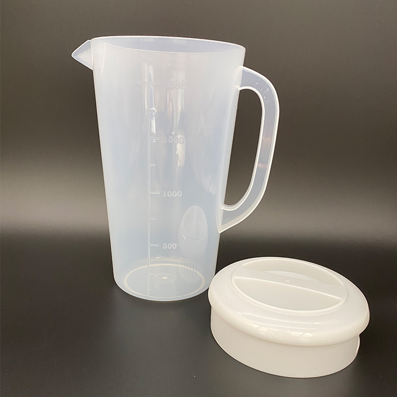 塑料带盖量杯2500ml 加厚冷水壶 带刻度奶茶杯 烘焙量杯