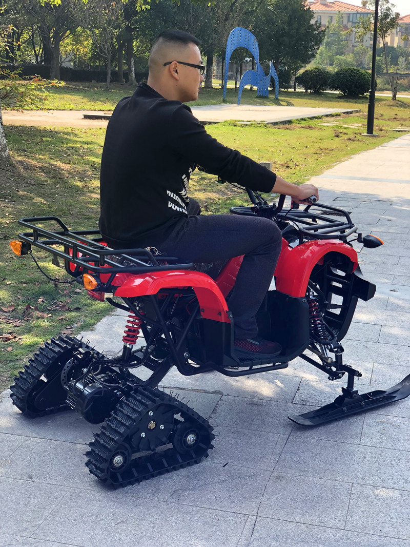 atv沙滩车雪地冰面越野履带摩托车雪橇板滑雪车电动滑雪车