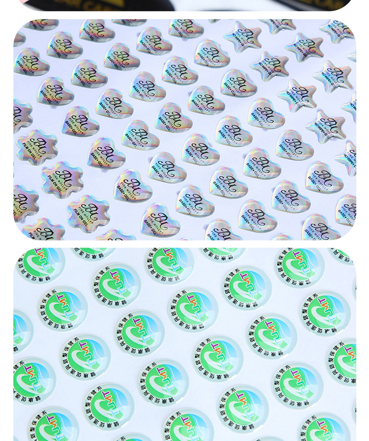 彩色树脂滴塑不干胶标签水晶滴胶车标商标透明滴塑不干胶贴纸