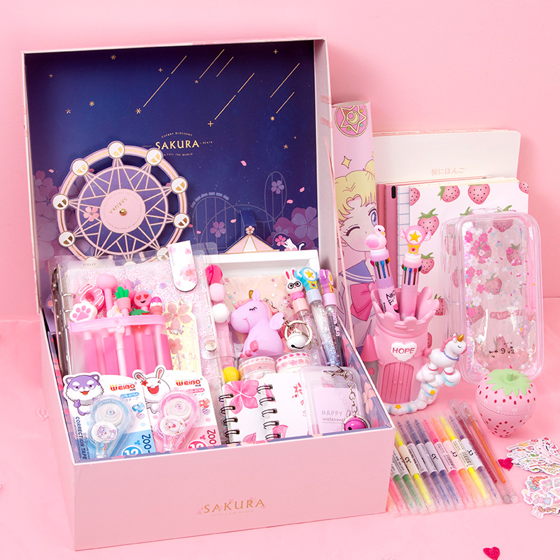 少女心小学生女孩文具套装中学生礼盒开学学习用品大礼包礼物