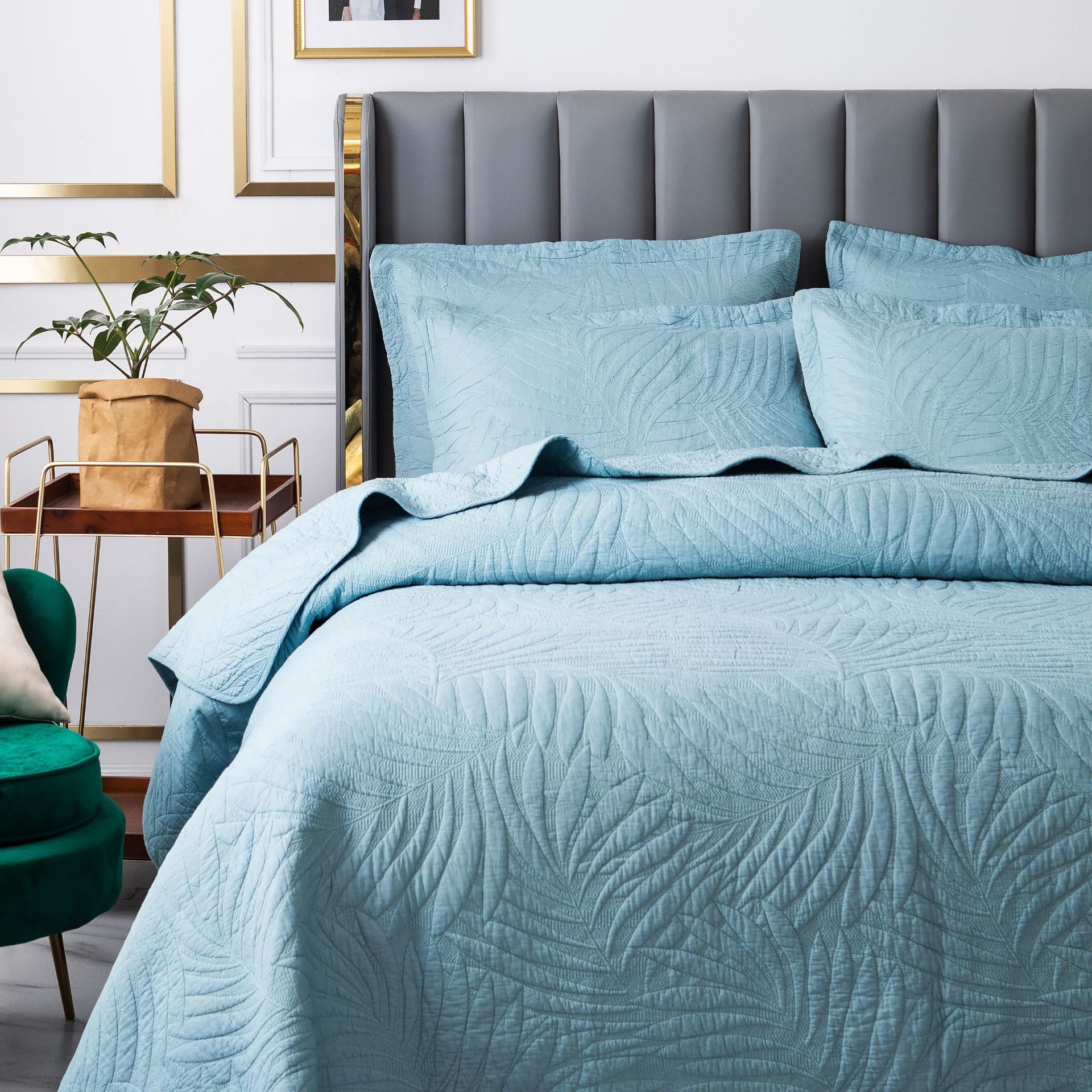 东铭家纺绣花绗缝被 浦江wish速卖通热销床品三件套素色夏凉被