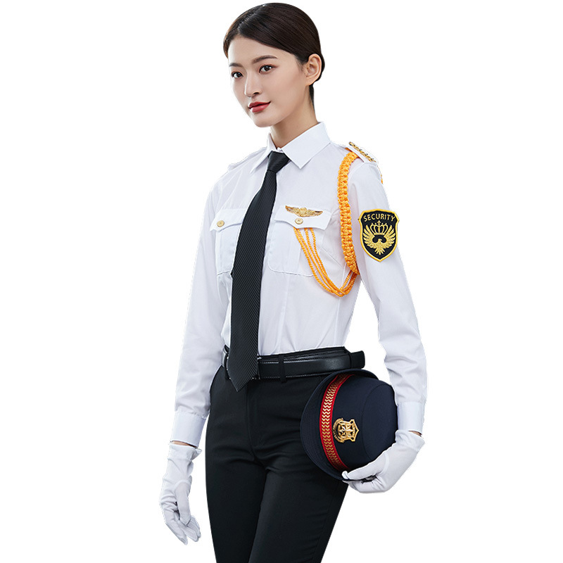 新式保安工作服套装女长袖衬衫物业售楼部房产礼宾服保安制服秋装