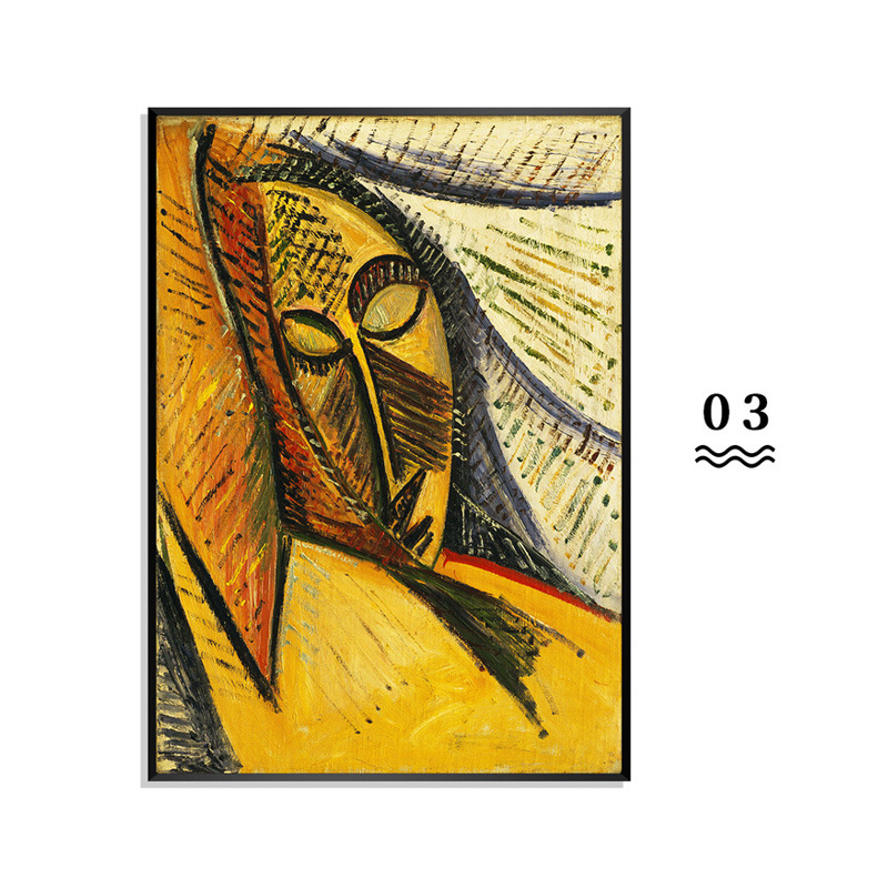 毕加索梦抽象油画小众个性挂画后现代简约艺术世界名画装饰画墙画